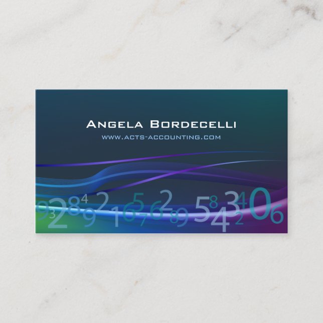 Flowing Numbers Accounting Business Card (Front)
