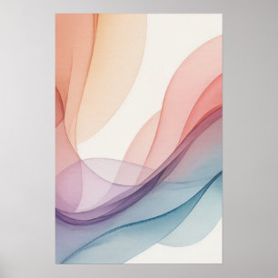Flowing Pastels Poster