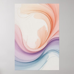 Flowing Pastels Poster
