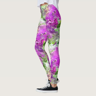 Flowing Petunias..... Leggings