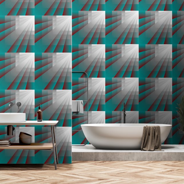 Flowing Rays Wallpaper (Bathroom)