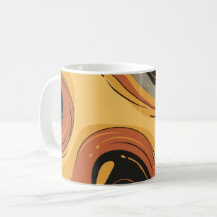 Flowing Retro Waves Coffee Mug