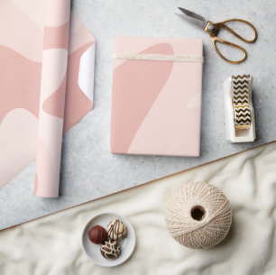 Flowing Ripples Muted Pink Wrapping Paper