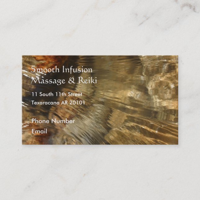 Flowing Riverbed Photo Appointment Card (Front)