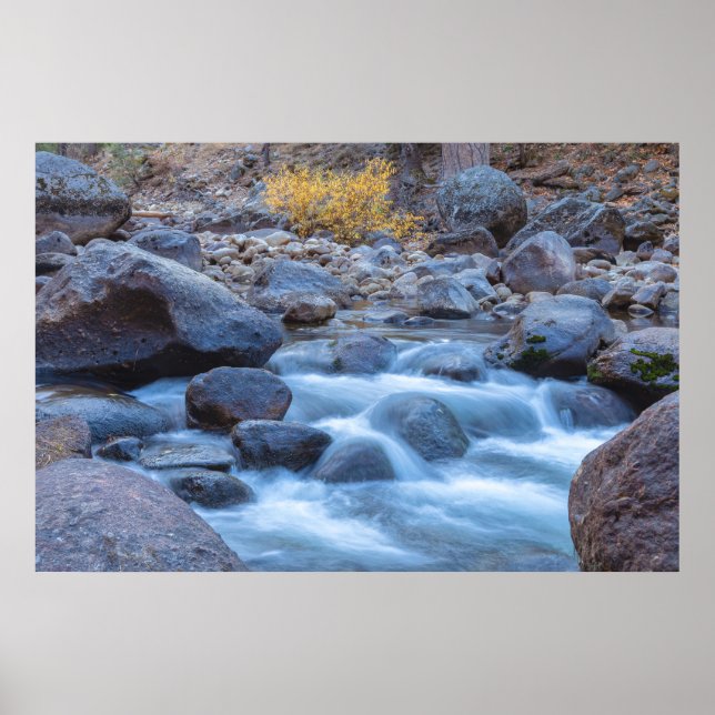 Flowing Rocky River Poster (Front)