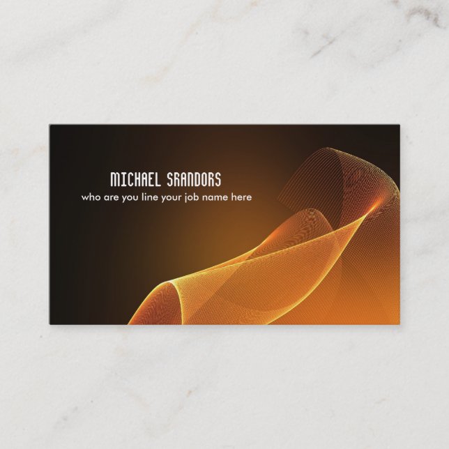 flowing silk waves business card (Front)