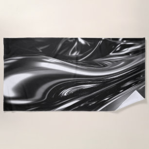 Flowing Silver Metal Beach Towel