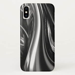 Flowing Silver Metal iPhone X Case