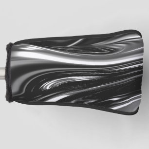 Flowing Silver Metal  Golf Head Cover