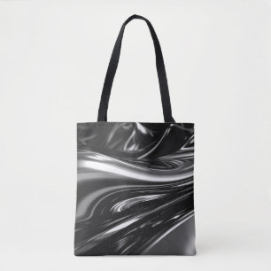 Flowing Silver Metal  Tote Bag