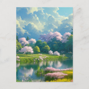 Flowing Symphony of Nature's Colours Postcard