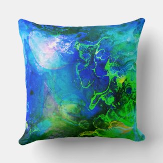 Flowing Textured Ink Abstract Chaos Cushion