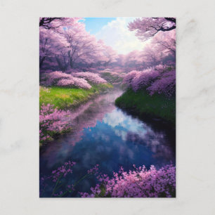 Flowing Through Blossoms Postcard
