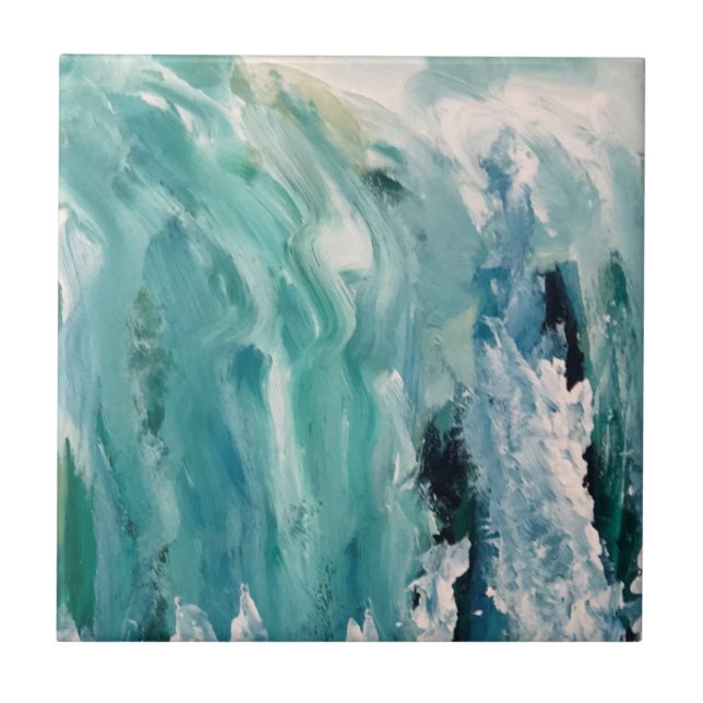 Flowing Water Ceramic Tile (Front)