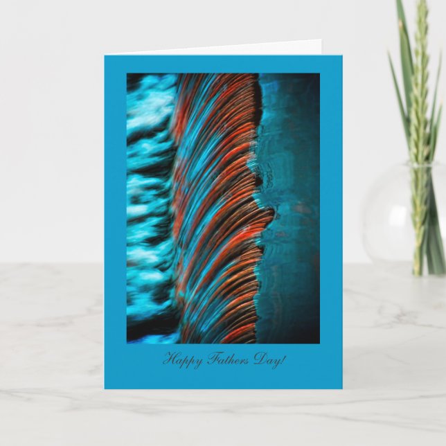 Flowing Water Colour Abstract, Happy Fathers Day Card (Front)