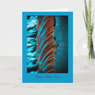 Flowing Water Colour Abstract, Happy Fathers Day Card