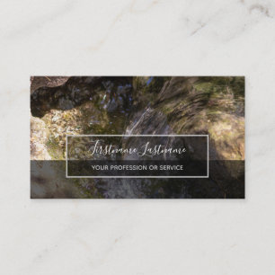 Flowing water in clear creek for mental health bus business card