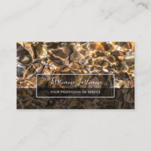 Flowing water in clear creek for mental health business card