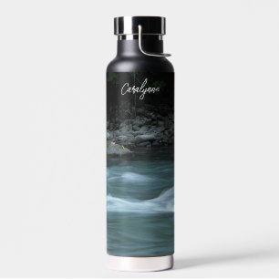 Flowing Water Nature Photo Personalised Bottle