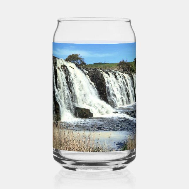 Flowing Waters of Hopkins Falls Can Glass (Front)