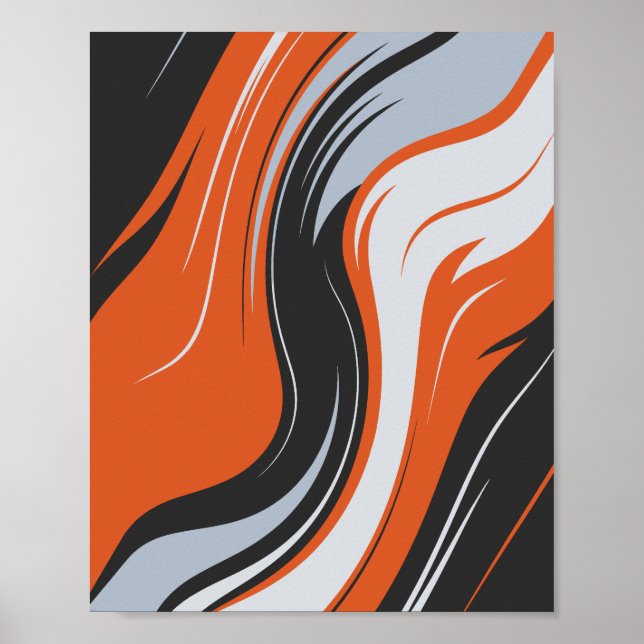 Flowing Waves of Energy Poster (Front)