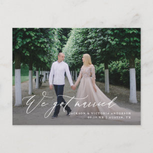 Flowing We Got Married Elopement Postcard