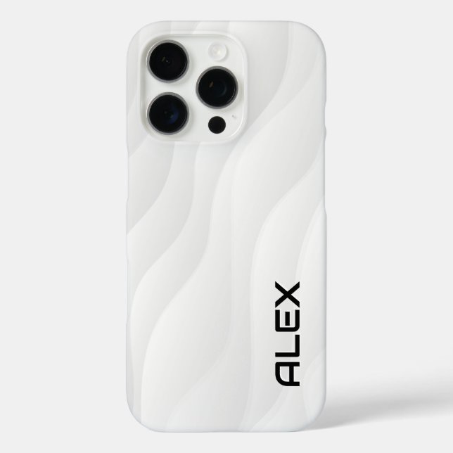 Flowing White Wave iPhone Case (Back)