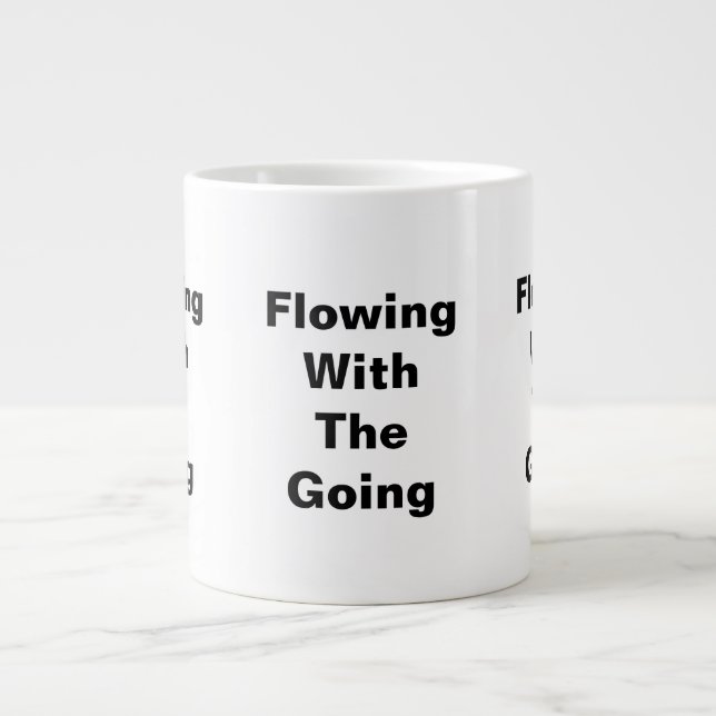 Flowing With The Going  Large Coffee Mug (Front)