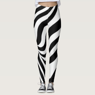 Flowing Zebra Stripes Leggings