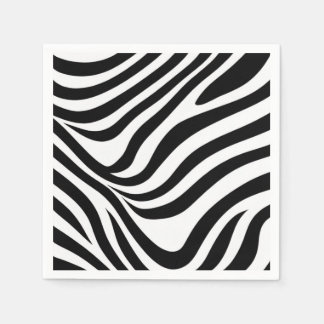 Flowing Zebra Stripes Napkin