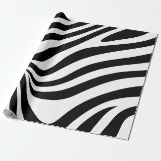 Flowing Zebra Stripes Wrapping Paper