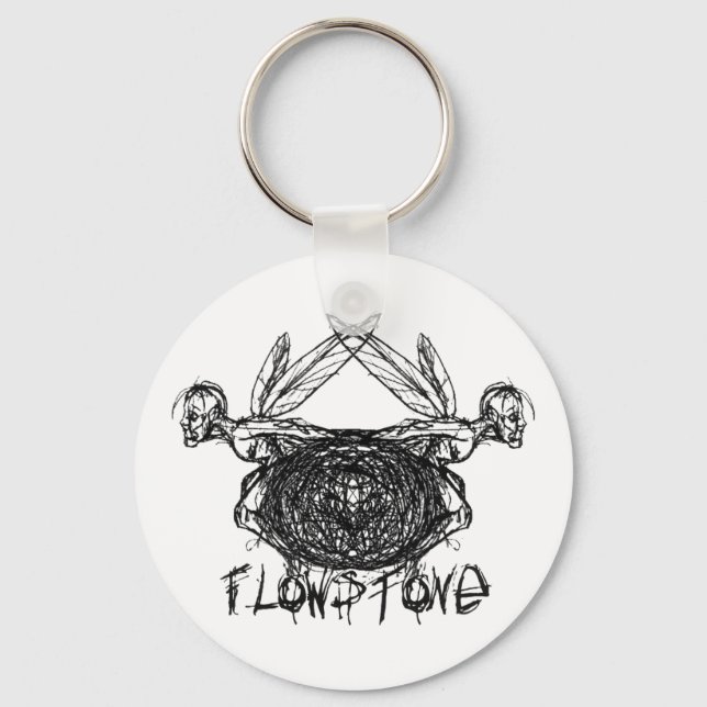 Flowstone Graphics Pixies Logo Key Ring (Front)
