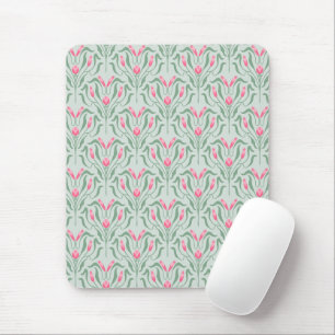 Flowy Pink Bud Mouse Mat