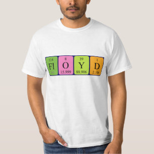 Floyd periodic table name shirt