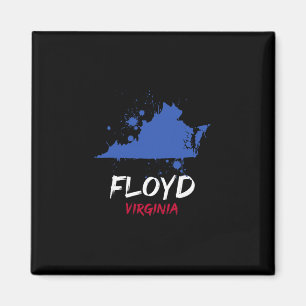 Floyd Virginia Va Paint Splatter Vacation Souvenir Magnet