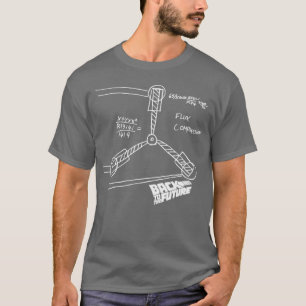 Flu Capacitor Sketch Backohe Future vintage girl T-Shirt