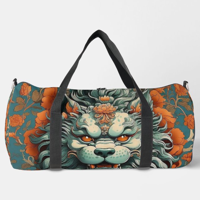 Flu Lion of Wisdom  Duffle Bag (Front)