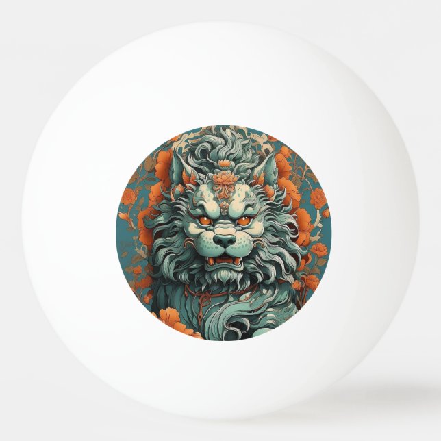 Flu Lion of Wisdom  Ping Pong Ball (Front)
