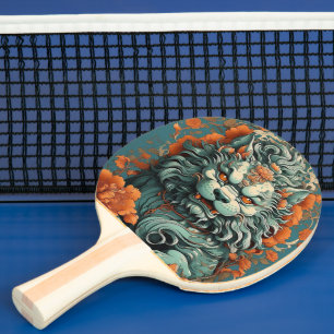 Flu Lion of Wisdom Ping Pong Paddle