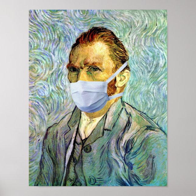 Flu Season Van Gogh With Mask Poster (Front)