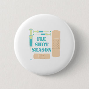 Flu Shot 6 Cm Round Badge