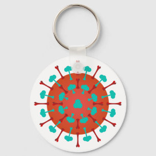 Flu Virus Keychain