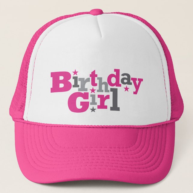 Fluctuating Type Birthday Girl Hat (Front)