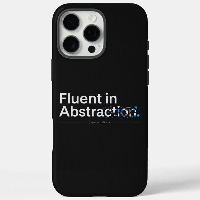 Fluent in Abstraction Tech Dark Mode Design Case-Mate iPhone Case (Back)