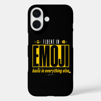 Fluent in Emoji iPhone 16 Cases | Funny Emoji