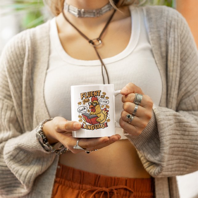 Fluent in Fowl Language Chickens Guide  Coffee Mug (Creator Uploaded)