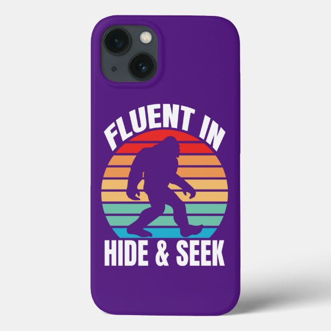 Fluent in Hide and Seek Funny Bigfoot  Case-Mate iPhone Case (Back)