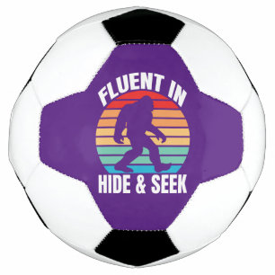 Fluent in Hide and Seek Funny Bigfoot Football