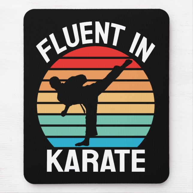 Fluent in Karate Funny Karate Mouse Mat (Front)