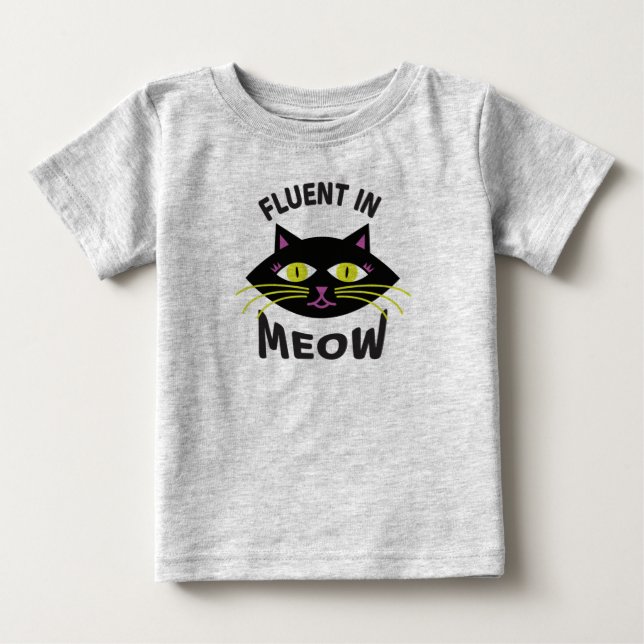 Fluent in Meow Toddler's Tee (Front)